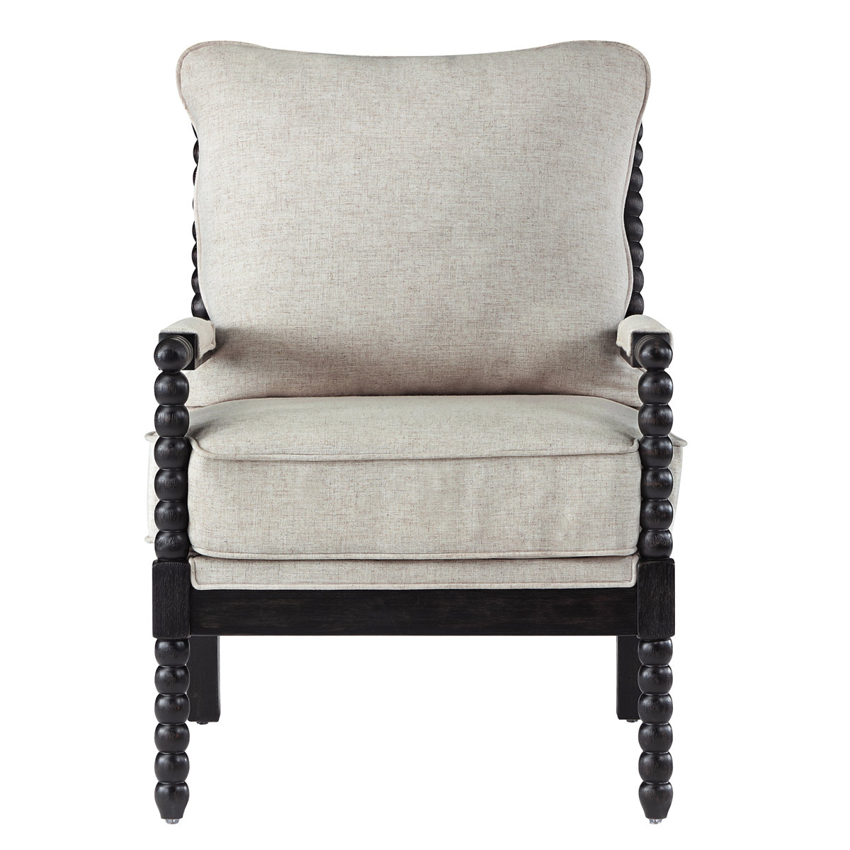 Lorentz Modern Farmhouse Accent Chair 25.5" Wide with Turned Wood and Solid Frame